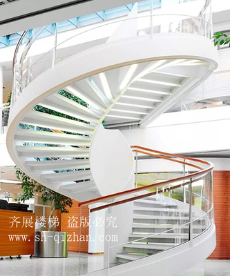 弧形玻璃樓梯8