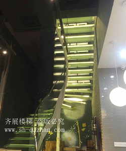 弧形玻璃樓梯24