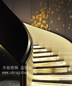 弧形鋼板欄桿樓梯19