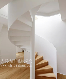 旋轉(zhuǎn)鋼木樓梯11