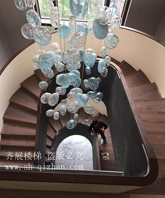 弧形鋼板欄桿樓梯1