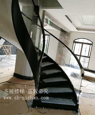 水泥基礎現代樓梯7