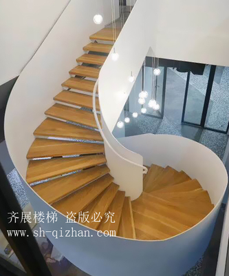 弧形鋼板欄桿樓梯4