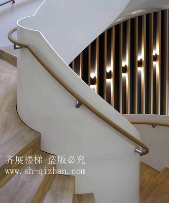 弧形鋼板欄桿樓梯7