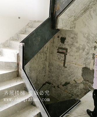 水泥基礎現代樓梯10