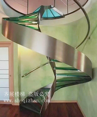 弧形玻璃樓梯4