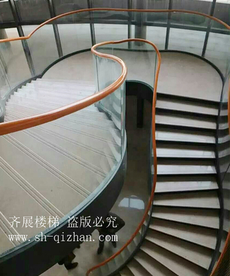 弧形玻璃樓梯5