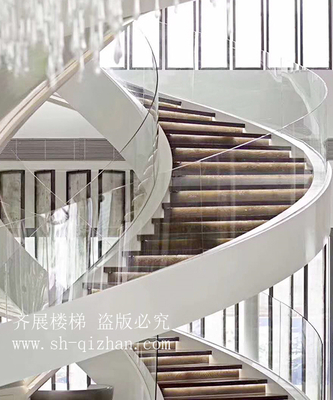 弧形玻璃樓梯6