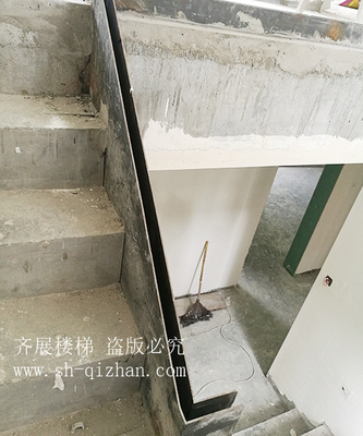水泥基礎現代樓梯12