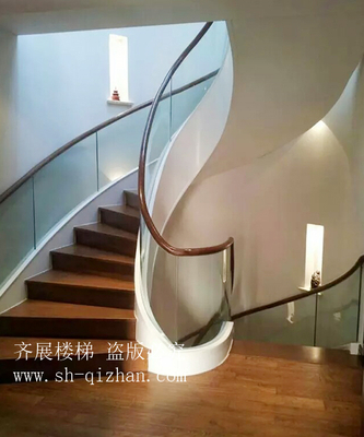 弧形玻璃樓梯7