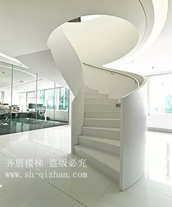 弧形鋼板欄桿樓梯12