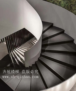 弧形鋼板欄桿樓梯26