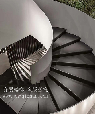 弧形鋼板欄桿樓梯26