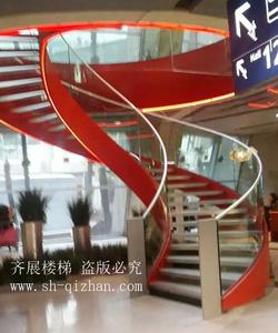 弧形玻璃樓梯11