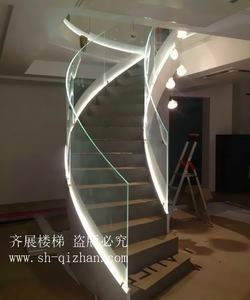 弧形玻璃樓梯12