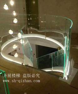 弧形玻璃樓梯13