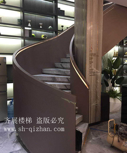 弧形鋼板欄桿樓梯30
