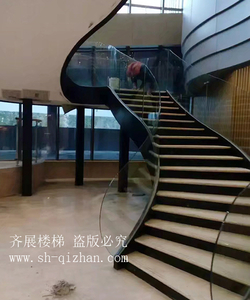 弧形玻璃樓梯14