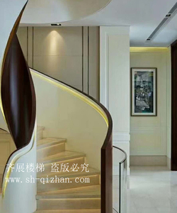 弧形鋼板欄桿樓梯32