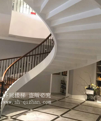 弧形鋼板欄桿樓梯34