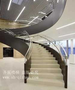 弧形玻璃樓梯53