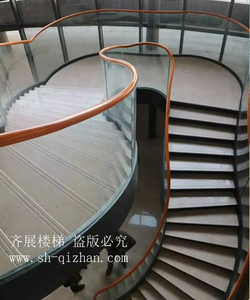 弧形玻璃樓梯35