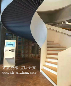 弧形鋼板欄桿樓梯17