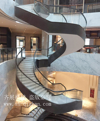 弧形玻璃樓梯1